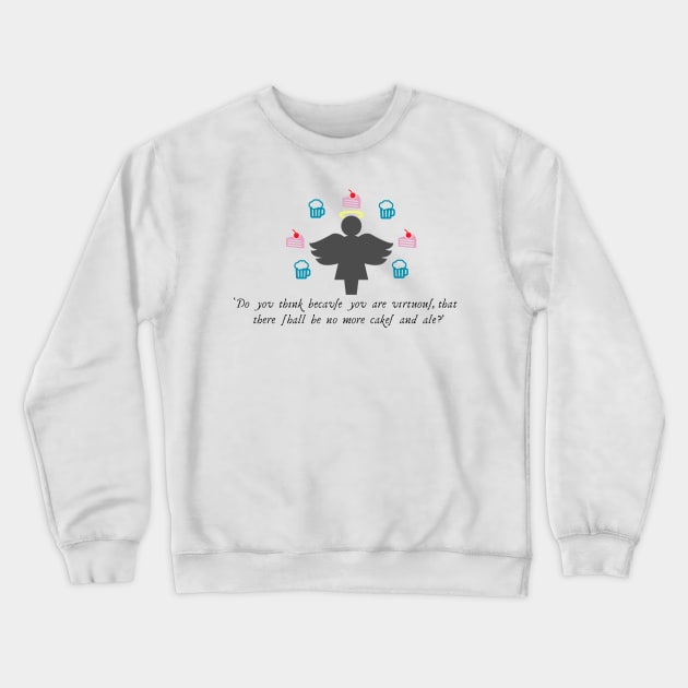 Literal Shakespeare#2 Twelfth Night Cakes and Ale Crewneck Sweatshirt by MarbleCloud